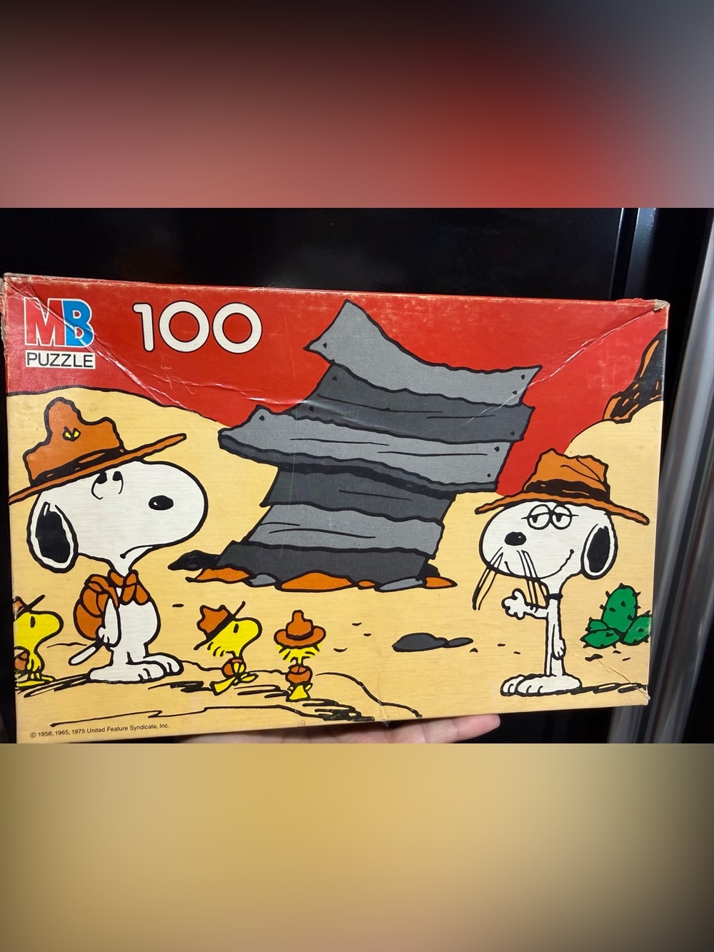 Peanuts Snoopy Woodstock & Spike camping jigsaw puzzle 100 pieces complete 16x11